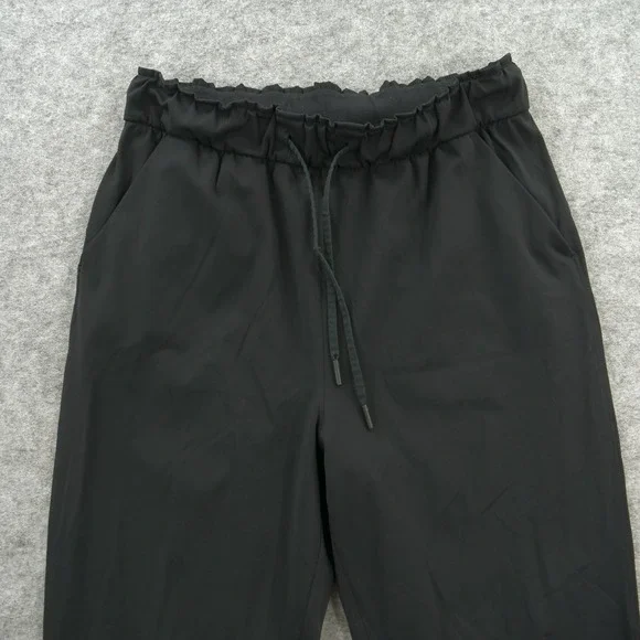 Lululemon Pants Womens 8 Black Keep Moving Active Elastic Waist Relaxed Leg - Picture 5 of 11